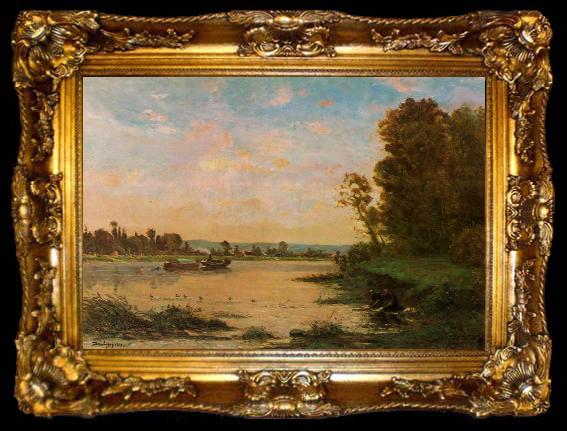 framed  Charles-Francois Daubigny Summer Morning on the Oise, ta009-2